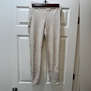 Athleta Light Beige/White Leggings